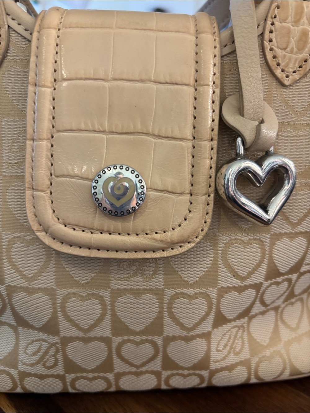 Brighton hearts small satchel with faux crock leather accent - Picture 3 of 4